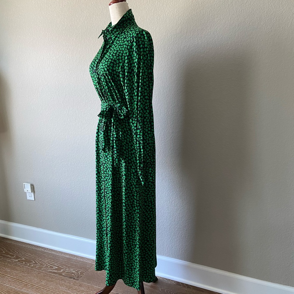 ❌SOLD❌ Charming Floral Midi Shirt Dress Tie Belt - Picture 10 of 16